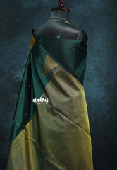 Deep Green - Hamsavalli – Soft Silk Elegance saree with temple weaving rich pallu