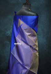 (PRE-BOOKING) MS Blue - Hamsavalli – Soft Silk Elegance saree with temple weaving rich pallu