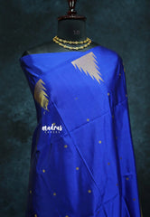 MS Blue - Hamsavalli – Soft Silk Elegance saree with temple weaving rich pallu