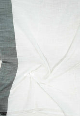 100 count Handmade Ikkat Khadi linen - Black and white