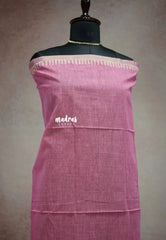 Breezy pink - Gradient Hand-Painted South Cotton Saree with raw silk blouse - Vtv Trisha inspired