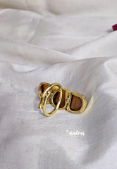 Carnelian Raw Stone Handmade Imported Contemporary Stack Adjustable Ring