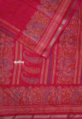 Pink - Isha - chanderi cotton with small gold tissue border