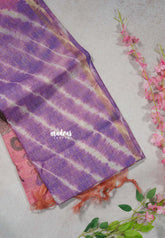 Purple Glow - Isha - Chanderi cotton with tie and dye print and kalamkari pallu - Perfect for Office Wear | corporate meetings | College wear