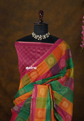 (PRE-BOOKING) Heritage Rainbow - Isha - Chanderi Silk with Paalum Pazhamum Kattam prints Prints - Best for Small Functins