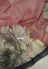 Antique Pink - Isha - Chanderi Cotton Saree Trendy Prints - Perfect for Office Wear | corporate meetings | College
