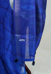 MS Amma Blue - Jasmine - Fancy Jute with Small Border - Perfect for Office Wear | Casual Wear