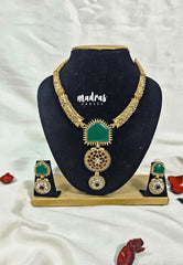 Aimpon - Hasli Kundan Kante Set with Earrings for Women and Girls