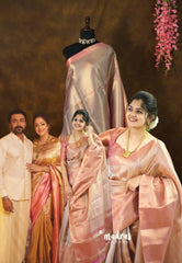 Thendral - Kanchi tissue silk Saree Ambani wedding Jyothika inspired - Baby pink