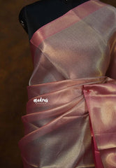 Thendral - Kanchi tissue silk Saree Ambani wedding Jyothika inspired - Baby pink