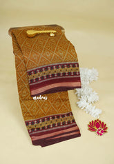 Magic Mustard Yellow - Kalanjali Soft Chanderi Silk with Ajrakh Prints