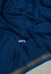 Ateneo Blue - Kalanjali Soft Chanderi Silk with Contrast Blouse Combo - Perfect for Office Wear