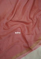 Muted Blush Pink - Kalanjali Soft Chanderi Silk with Contrast Blouse Combo - Perfect for Office Wear