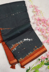 Charcoal Grey - Kalanjali Soft Chanderi Cotton with Shibori Prints - Best for Office Wear | Casual Wear
