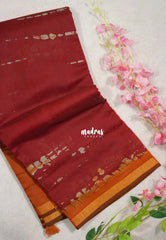 Maroon Red - Kalanjali Soft Chanderi Cotton with Shibori Prints - Best for Office Wear | Casual Wear