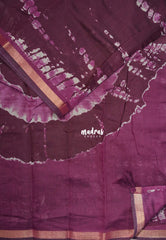 Wine Purple - Kalanjali Soft Chanderi Cotton with Shibori Prints - Best for Office Wear | Casual Wear