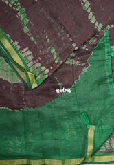 Wine Brown - Kalanjali Soft Chanderi Cotton with Shibori Prints - Best for Office Wear | Casual Wear