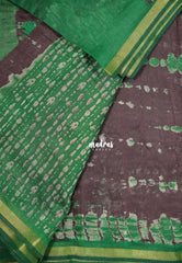 Wine Brown - Kalanjali Soft Chanderi Cotton with Shibori Prints - Best for Office Wear | Casual Wear