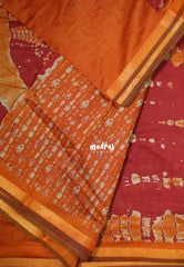 Maroon Red - Kalanjali Soft Chanderi Cotton with Shibori Prints - Best for Office Wear | Casual Wear