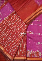 Magenta Pink - Kalanjali Soft Chanderi Cotton with Shibori Prints - Best for Office Wear | Casual Wear