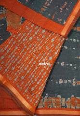 Charcoal Grey - Kalanjali Soft Chanderi Cotton with Shibori Prints - Best for Office Wear | Casual Wear