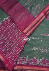 Muted Green - Kalanjali Soft Chanderi Cotton with Shibori Prints - Best for Office Wear | Casual Wear