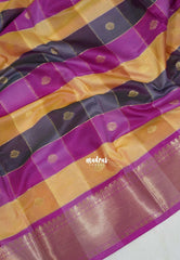 Multicolor with Magenta - Kanimozhi - Premium Soft Semi Silk Paalum Pazhamum Checks - Best for Wedding Functions