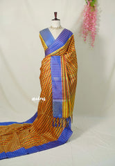 Yellow, Red and Green Checks - Kanimozhi - Soft Silk Saree Checks with Contrast Border - Best for Small Functions