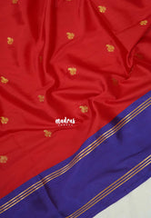 Spicy Red - Kanimozhi - Soft Silk Saree Rettapetta Border with Buttas And Rich Pallu - Best for Small Functions