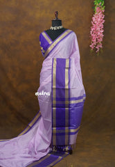 (PRE-BOOKING) Lilac Pink - Kanimozhi - Soft Silk Vintage Checks with Rettapet Border - Best for Festive Wear