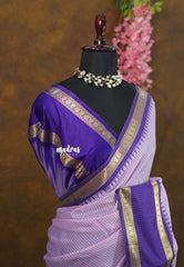 (PRE-BOOKING) Lilac Pink - Kanimozhi - Soft Silk Vintage Checks with Rettapet Border - Best for Festive Wear