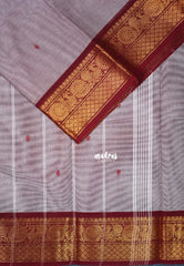 Pastel Purple - Karthigai Mercerised cotton with buttas mayil border - Best for Wedding Functions