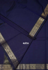 Midnight Blue - Karthigai Mercerised cotton annam border - Best for Pooja Wear | Festive Wear