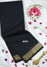 Jet Black - Karthigai Mercerised cotton annam border - Best for Pooja Wear | Festive Wear