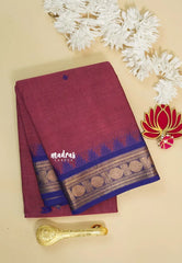 Rosewood Pink - Karthigai silk cotton rudraksham with buttas with temple weaving