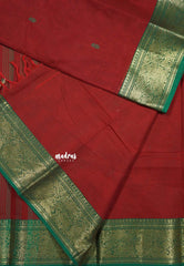 Maroon - Karthigai Mercerised cotton vanasingaram border
