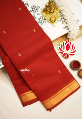 Karthigai silk cotton small Bavanji border - Nayanthara Red