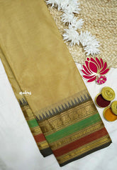 Sandal - Karthigai silk cotton plain body multiborder with annam
