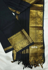 Black - Aparna (ONLY TOP AND DUPATTA) karthigai silk cotton Mayil border salwar suit Unstitched
