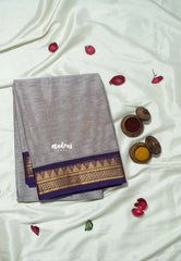Pastel Purple - Korvai silk cotton saree with Small Border - Best for Festive Wear