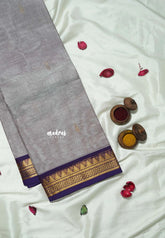 Pastel Purple - Korvai silk cotton saree with Small Border - Best for Festive Wear