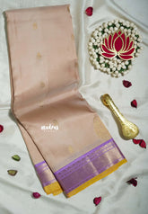 Powder Sandal - Kumudavalli - Pure Kanchivaram Wedding Bridal Silk Saree Traditional Border with Buttas - Perfect for Wedding Functions