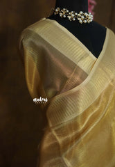 Elegant Gold Bloom - Kushboo - Banarasi Tissue silk saree Dualshade