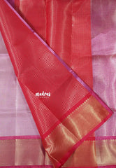 Dual shade Magenta Pink and Gold - Kushboo - Banarasi Tissue silk saree with Getti Zari Border - Perfect for Evening Functions