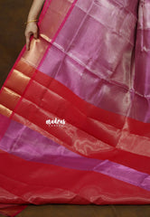 Dual shade Magenta Pink and Gold - Kushboo - Banarasi Tissue silk saree with Getti Zari Border - Perfect for Evening Functions
