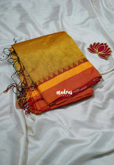 Mustard Yellow - Leela Premium Khadi Cotton with Skirt Border - Perfect for Office Wear