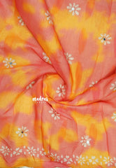 Creamy Cloud - Soft linen cotton with scallop border and embroidery blouse