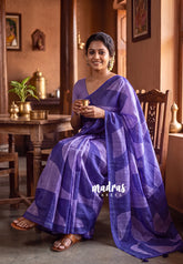 Purple Glow - Pragathi - Linen Cotton Saree Digital Prints - Perfect for Office Wear | Summer wear | Casual Wear