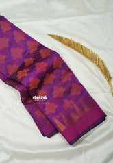 Magenta Purple - Maheswari - Cotton Silk with Full Weaving Buttas - Best for Small Functions
