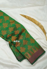 Classic Green - Maheswari - Cotton Silk with Full Weaving Buttas - Best for Small Functions